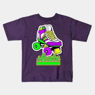 Retro  Roller Skate Kids T-Shirt